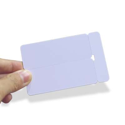 PVC 2 UP Tag Cards Customized Punch Shape Card Blank White Card