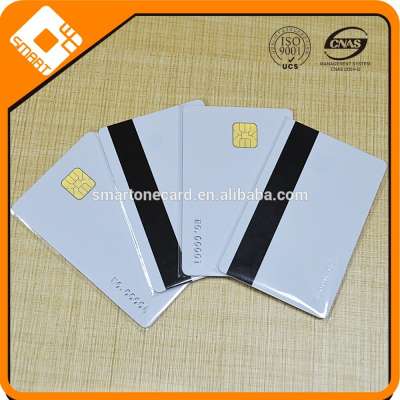 ISO 7816 pvc blank chip card with magnetic stripe, plastic pvc card with chip