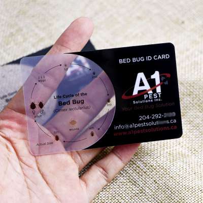 Transparent clear plastic smart business cards