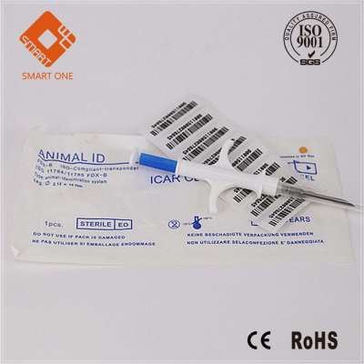 134.2KHZ FDX RFID Animal Transponders Tag Pet Microchips with Syringe For Injection